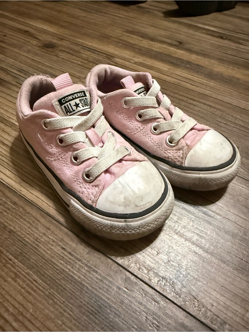 Converse Kids Pink Canvas Low Top Sneakers
